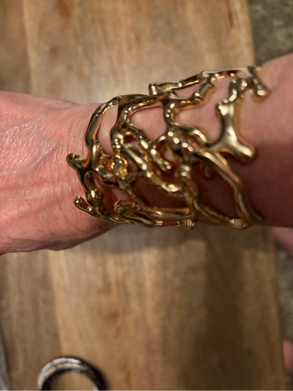 Gold Coral Branch Cuff Bracelet - Women's Jewelry